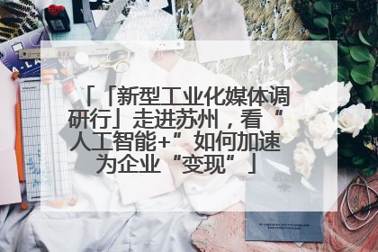 「新型工业化媒体调研行」走进苏州，看“人工智能+”如何加速为企业“变现”