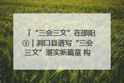 “三会三文”在邵阳③｜洞口县谱写“三会三文”落实新篇章 构建协同联动大格局