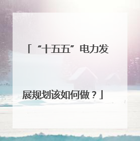 “十五五”电力发展规划该如何做？