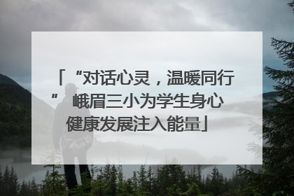 “对话心灵，温暖同行” 峨眉三小为学生身心健康发展注入能量