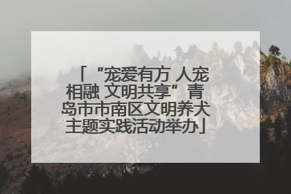 “宠爱有方 人宠相融 文明共享”青岛市市南区文明养犬主题实践活动举办
