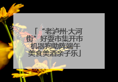 “老泸州·大河街”好耍市集开市 机器狗助阵端午美食美酒亲子乐