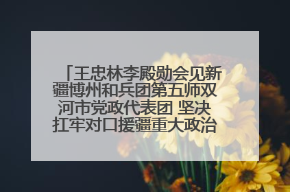 王忠林李殿勋会见新疆博州和兵团第五师双河市党政代表团 坚决扛牢对口援疆重大政治责任 推动双方实现优势互补务实合作