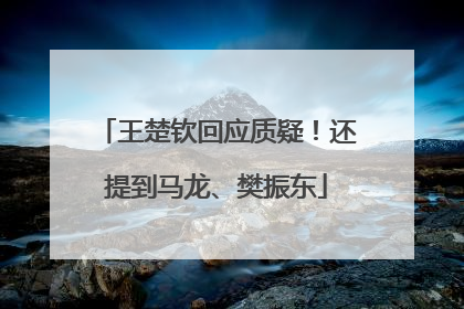 王楚钦回应质疑！还提到马龙、樊振东