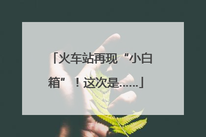 火车站再现“小白箱”！这次是……