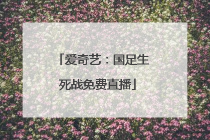 爱奇艺：国足生死战免费直播