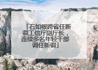 石如根跨省任新疆工信厅副厅长，连续多名年轻干部调任新疆