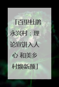 百里杜鹃永兴村：理论宣讲入人心 和美乡村焕新颜