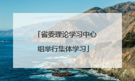 省委理论学习中心组举行集体学习