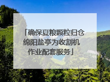 确保夏粮颗粒归仓 绵阳盐亭为收割机作业配套服务