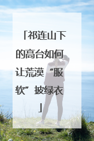 祁连山下的高台如何让荒漠“服软”披绿衣