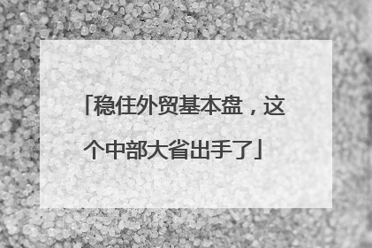 稳住外贸基本盘，这个中部大省出手了
