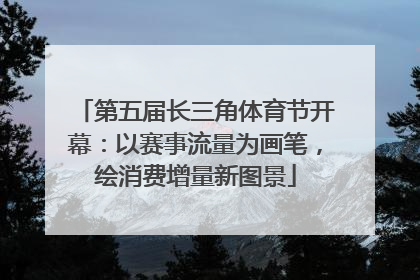 第五届长三角体育节开幕：以赛事流量为画笔，绘消费增量新图景