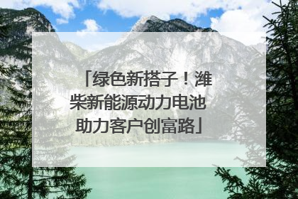 绿色新搭子！潍柴新能源动力电池助力客户创富路