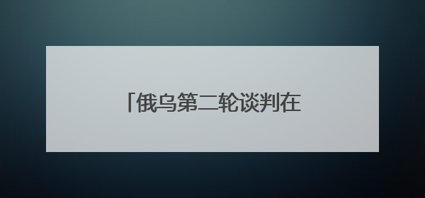 俄乌第二轮谈判在即 泽连斯基称乌方谈判框架已确定