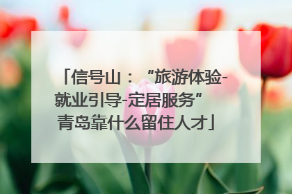 信号山：“旅游体验-就业引导-定居服务” 青岛靠什么留住人才