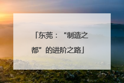 东莞：“制造之都”的进阶之路