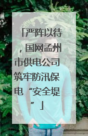 严阵以待，国网孟州市供电公司筑牢防汛保电“安全堤”