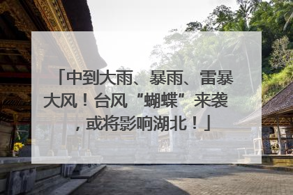 中到大雨、暴雨、雷暴大风！台风“蝴蝶”来袭，或将影响湖北！