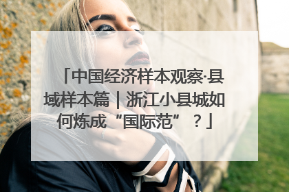 中国经济样本观察·县域样本篇｜浙江小县城如何炼成“国际范”？