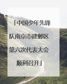 中国少年先锋队南京市建邺区第六次代表大会顺利召开