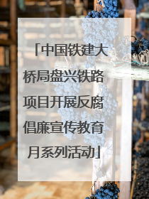 中国铁建大桥局盘兴铁路项目开展反腐倡廉宣传教育月系列活动