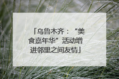 乌鲁木齐：“美食嘉年华”活动增进邻里之间友情