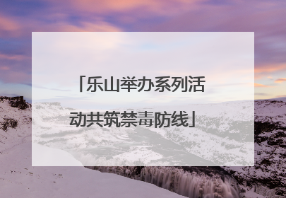 乐山举办系列活动共筑禁毒防线