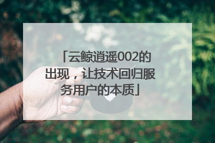 云鲸逍遥002的出现，让技术回归服务用户的本质