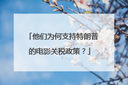 他们为何支持特朗普的电影关税政策？