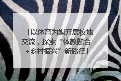 以体育为媒开展校地交流，探索“体教融合+乡村振兴”新路径
