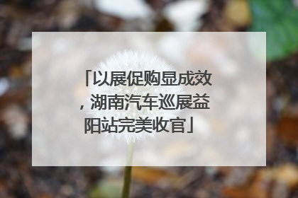 以展促购显成效，湖南汽车巡展益阳站完美收官