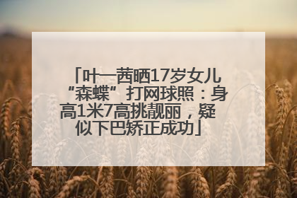 叶一茜晒17岁女儿“森蝶”打网球照：身高1米7高挑靓丽，疑似下巴矫正成功