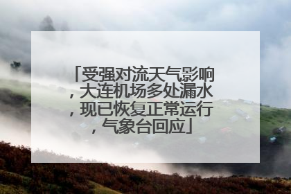 受强对流天气影响，大连机场多处漏水，现已恢复正常运行，气象台回应
