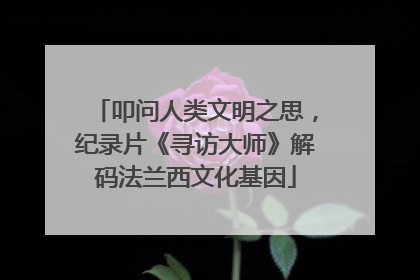 叩问人类文明之思，纪录片《寻访大师》解码法兰西文化基因