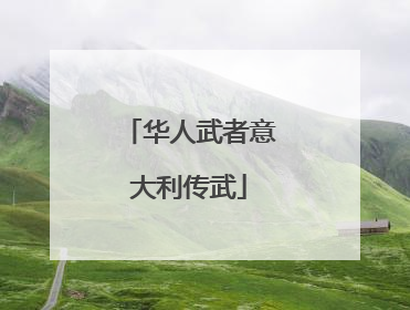 华人武者意大利传武