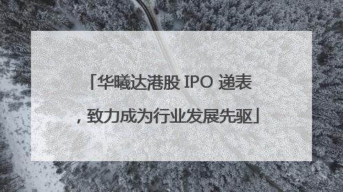 华曦达港股 IPO 递表，致力成为行业发展先驱