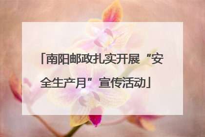 南阳邮政扎实开展“安全生产月”宣传活动