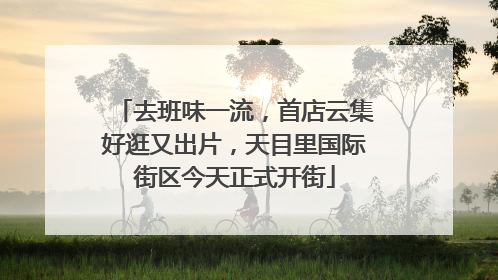 去班味一流，首店云集好逛又出片，天目里国际街区今天正式开街
