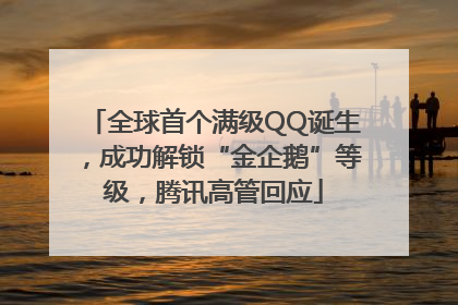 全球首个满级QQ诞生，成功解锁“金企鹅”等级，腾讯高管回应