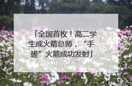 全国首枚！高二学生成火箭总师，“手搓”火箭成功发射