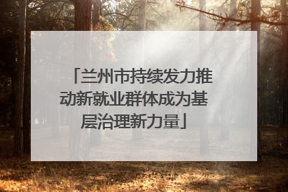 兰州市持续发力推动新就业群体成为基层治理新力量