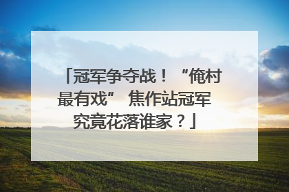 冠军争夺战！“俺村最有戏” 焦作站冠军究竟花落谁家？