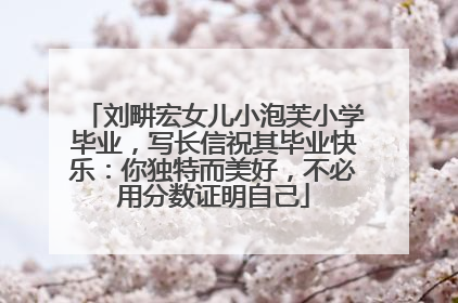 刘畊宏女儿小泡芙小学毕业，写长信祝其毕业快乐：你独特而美好，不必用分数证明自己