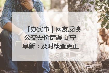 办实事｜网友反映公交票价错误 辽宁阜新：及时核查更正 加强实时巡检