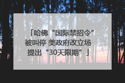 哈佛“国际禁招令”被叫停 美政府改立场提出“30天限期”