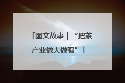图文故事｜“把茶产业做大做强”