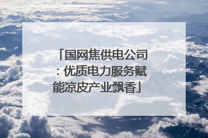 国网焦供电公司：优质电力服务赋能凉皮产业飘香