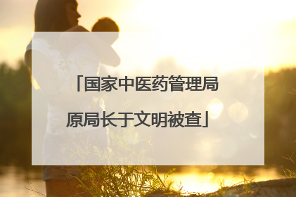 国家中医药管理局原局长于文明被查