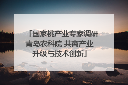 国家桃产业专家调研青岛农科院 共商产业升级与技术创新